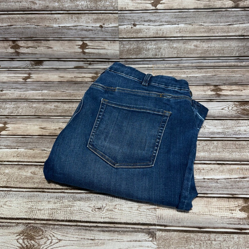 Duluth‎ Trading Co Jeans Womens 18x33 Blue Straight Leg High Rise Stretch Denim